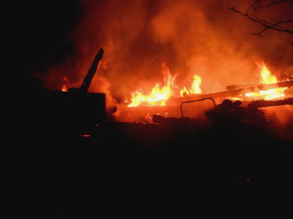 Пожар в деревне Калошино