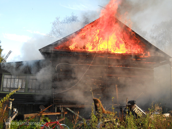       Пожар в поселке Рыбхоз          